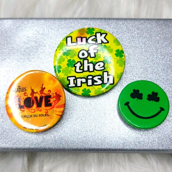 Liscel | Jewelry | St Patricks Day Buttons Pins Set Of 3 Green Fun ...